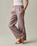 Women's Linen Wide Leg Pant - Twilight Mauve